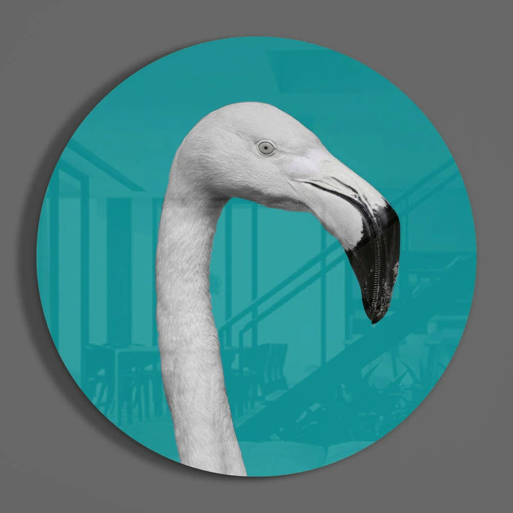Flamingo Glass Wall Art - Image 3