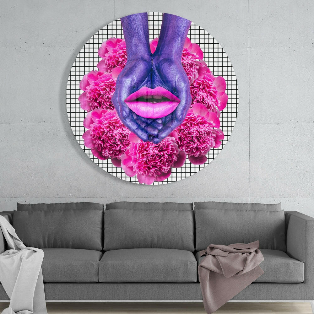 Pink Mixed Glass Wall Art - Image 2