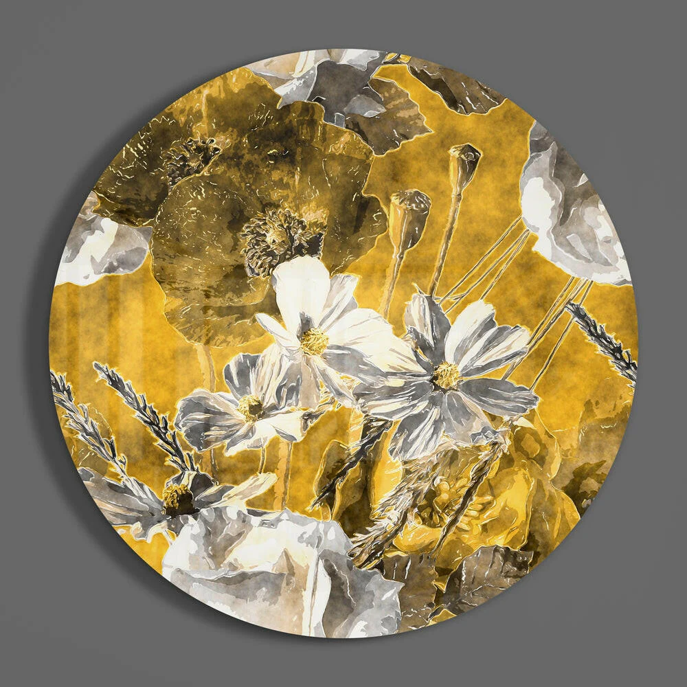 Abstract Flower Glass Wall Art - Image 2