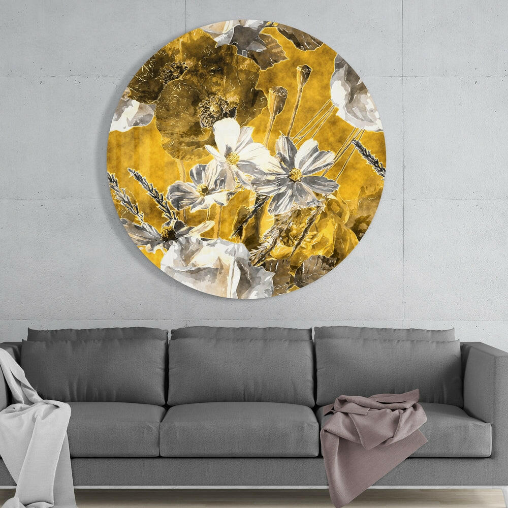 Abstract Flower Glass Wall Art - Image 3