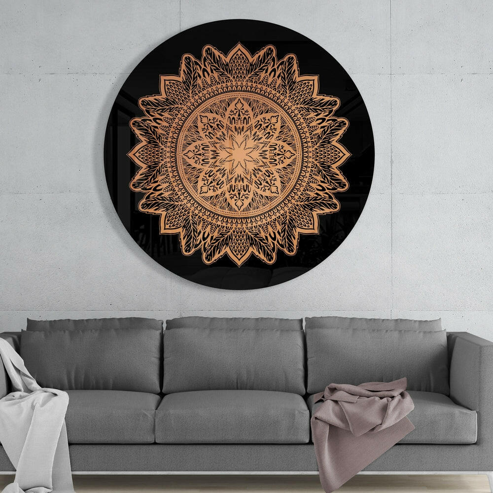 Flower Pattern Glass Wall Art - Image 2