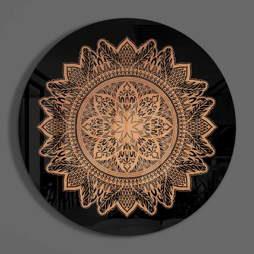 Flower Pattern Glass Wall Art - Image 3