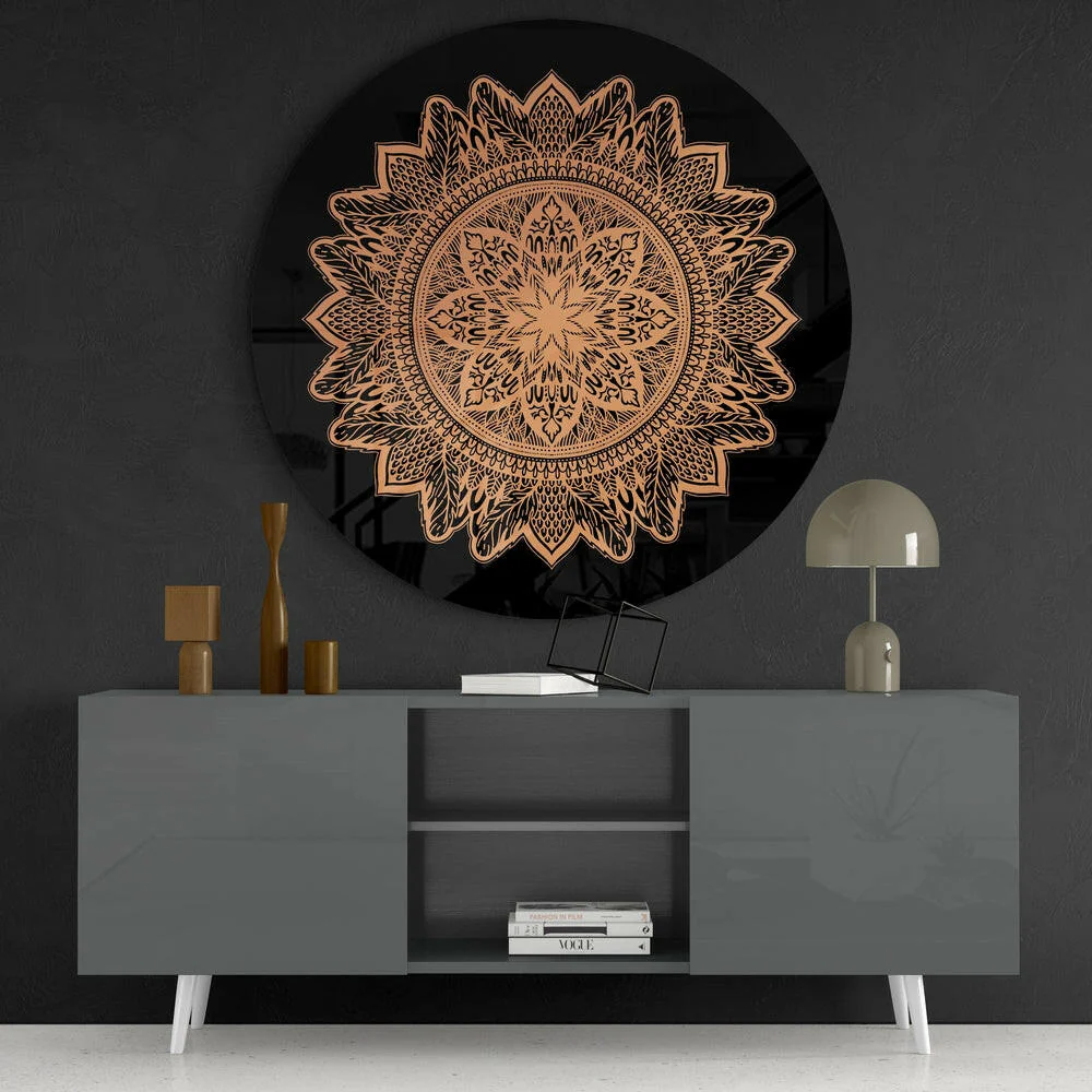 Flower Pattern Glass Wall Art - Image 4