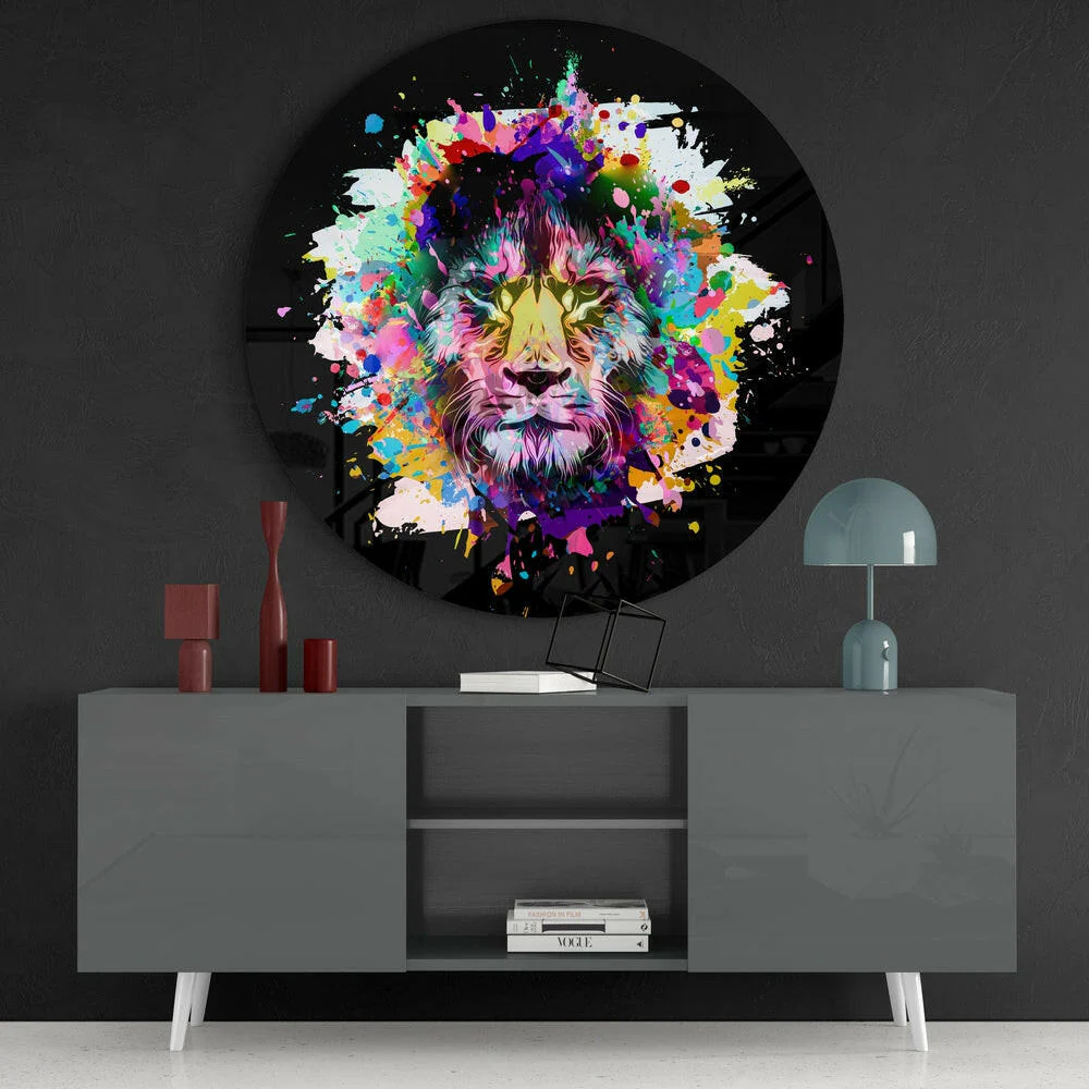 Lion Glass Wall Art - Image 4
