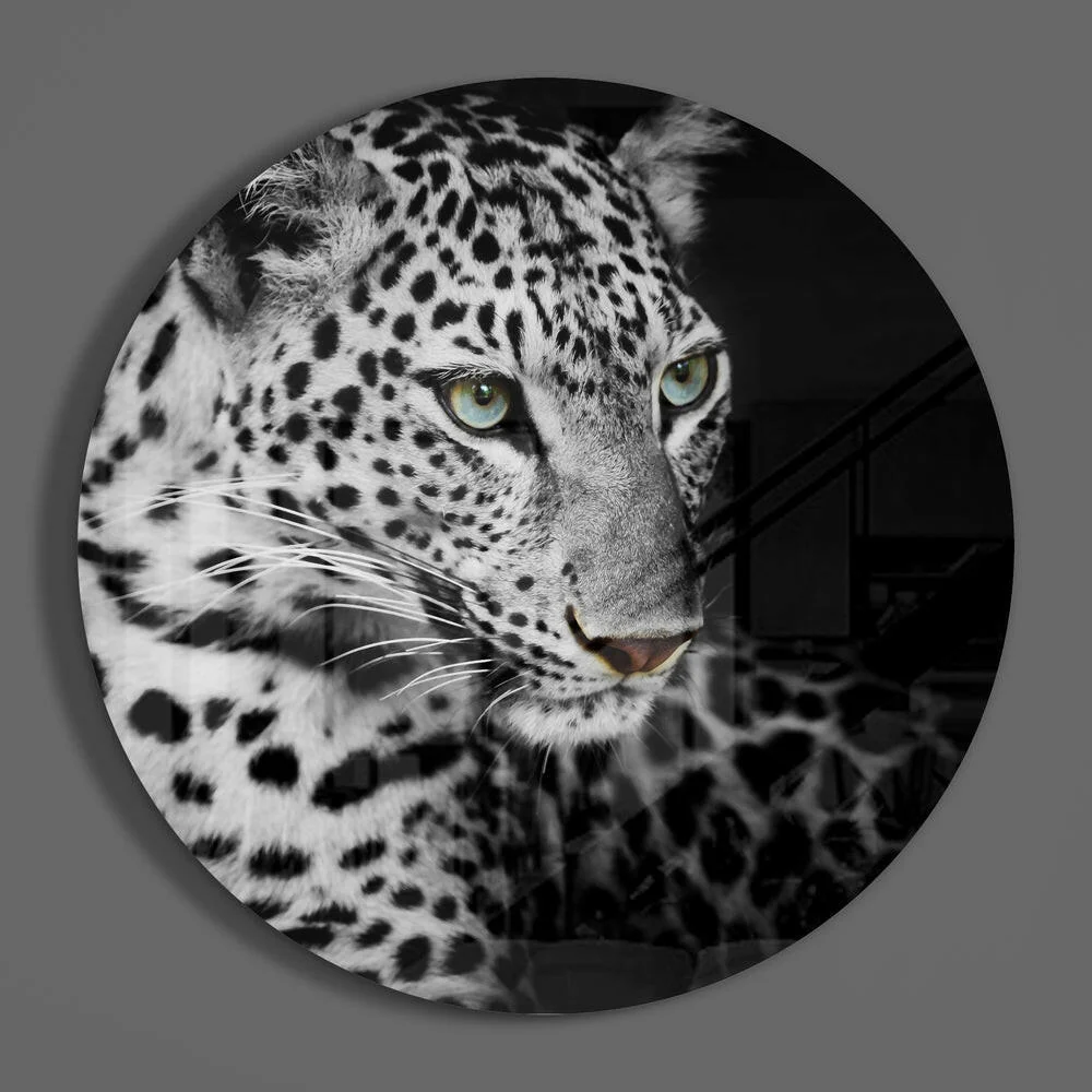 Leopard Glass Wall Art - Image 3