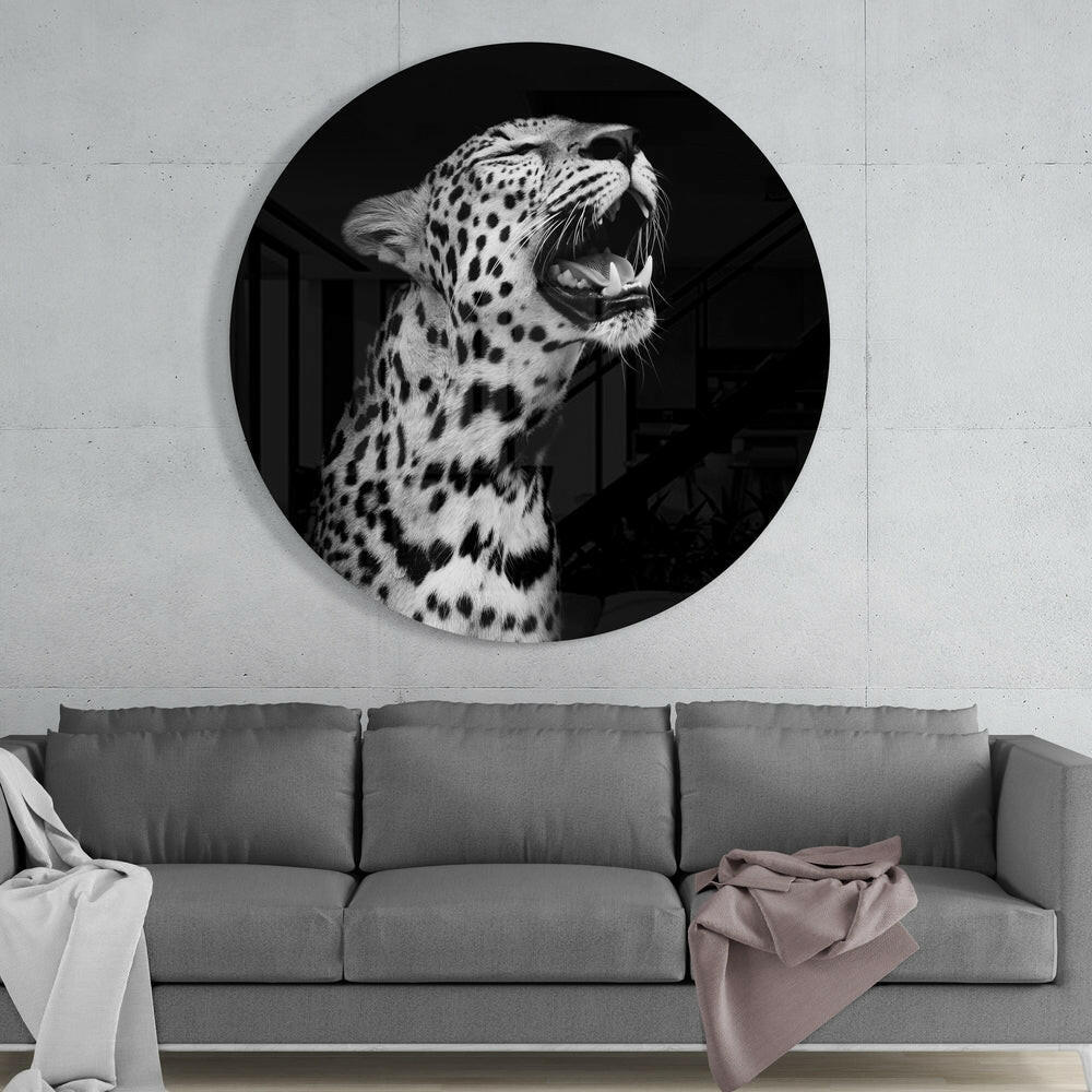 Leopard Glass Wall Art - Image 2