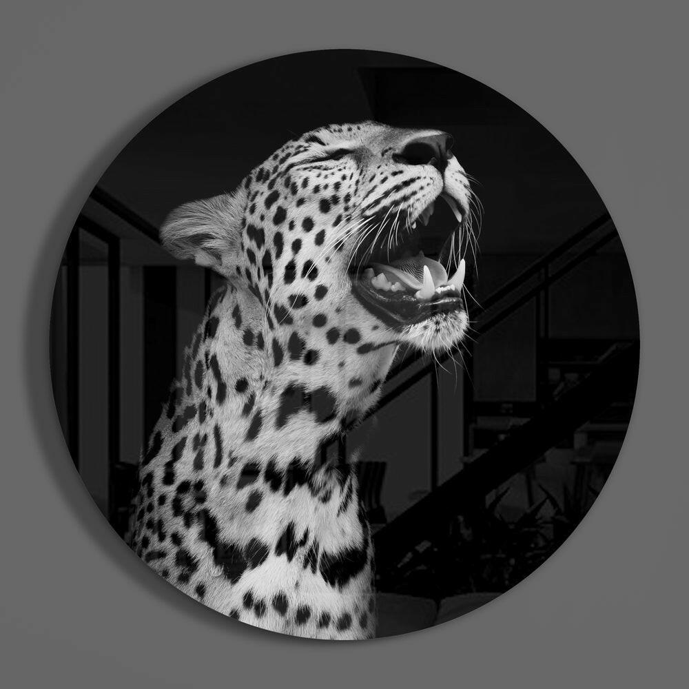 Leopard Glass Wall Art - Image 3