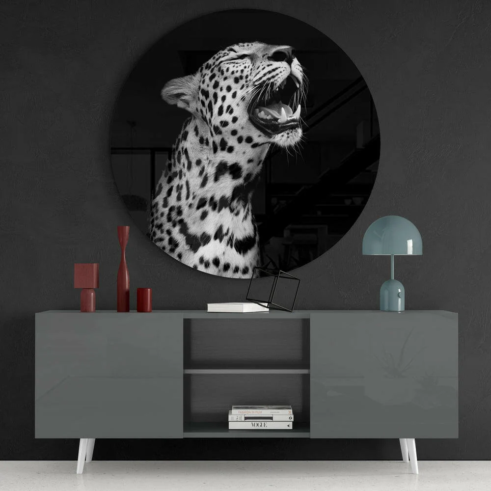 Leopard Glass Wall Art - Image 4
