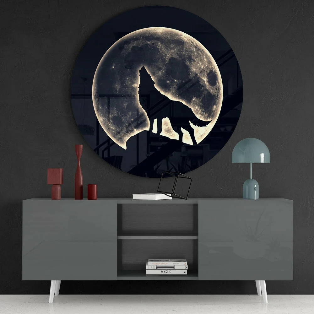 Wolf Glass Wall Art - Image 4