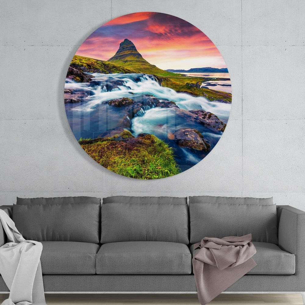 Mountain Landscape Glass Wall Art - Image 2