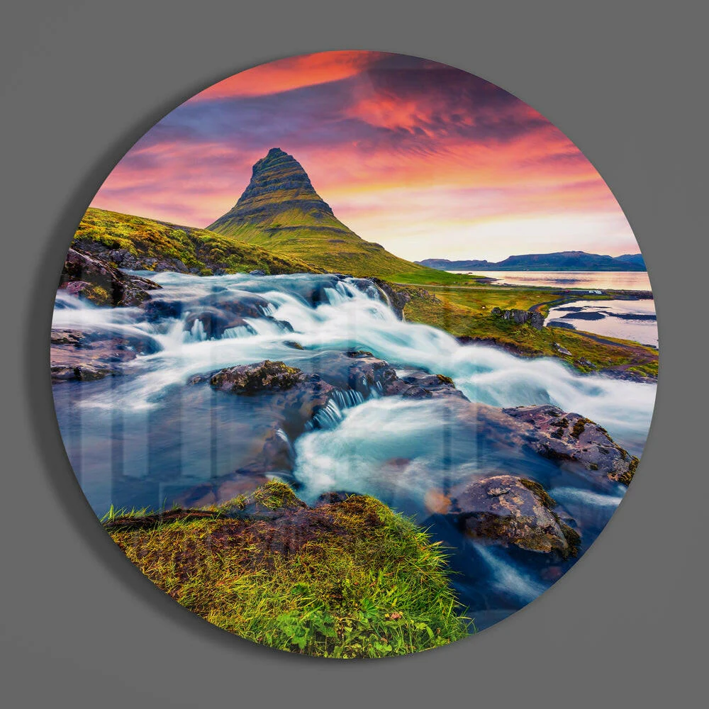 Mountain Landscape Glass Wall Art - Image 3