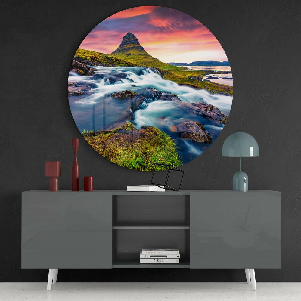 Mountain Landscape Glass Wall Art - Image 4