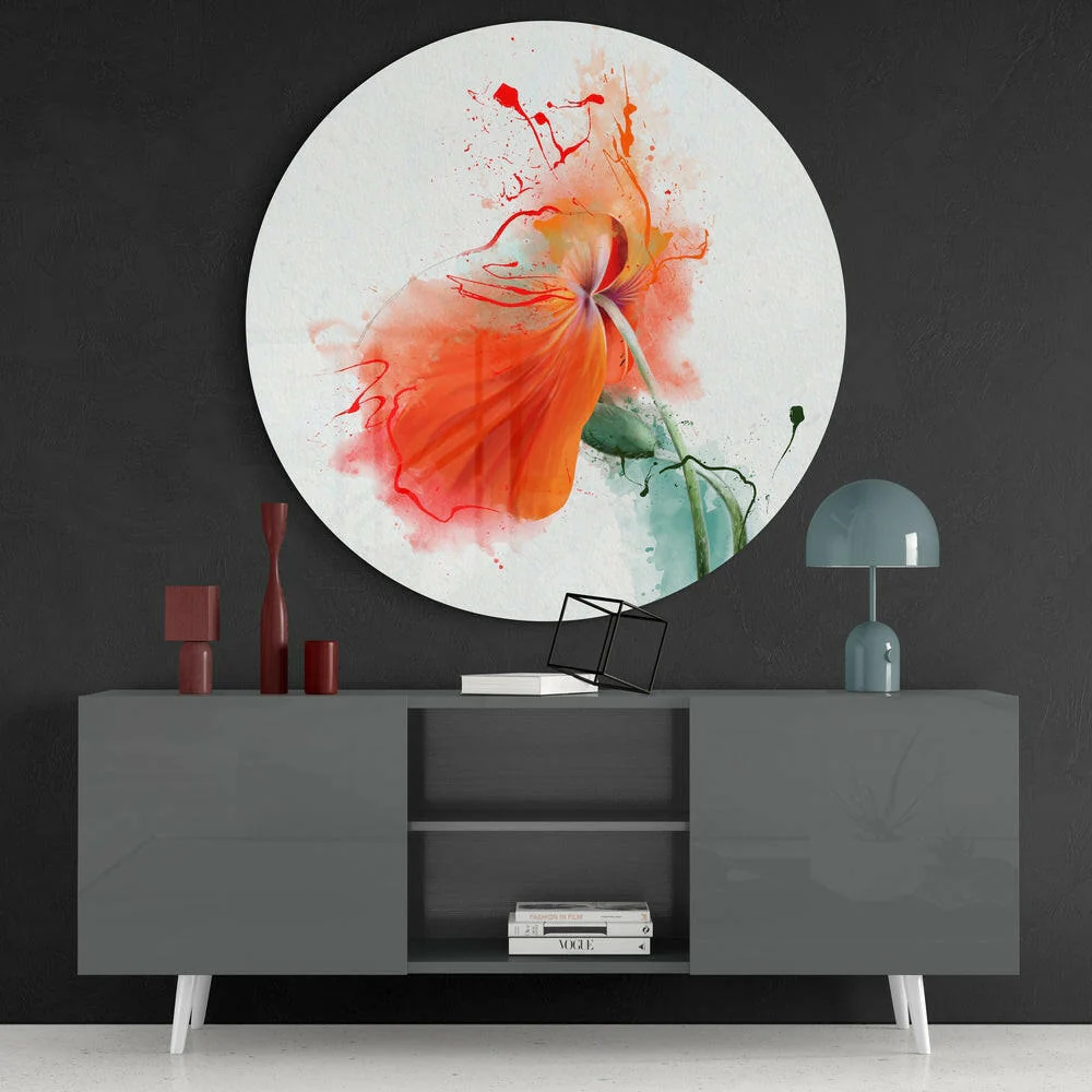 Watercolor Flower Glass Wall Art - Image 4