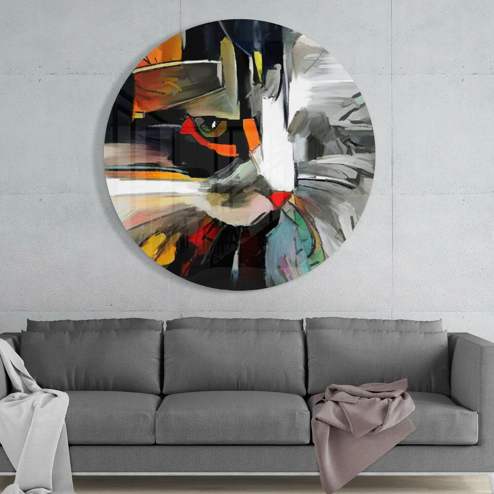 Cat Glass Wall Art - Image 2