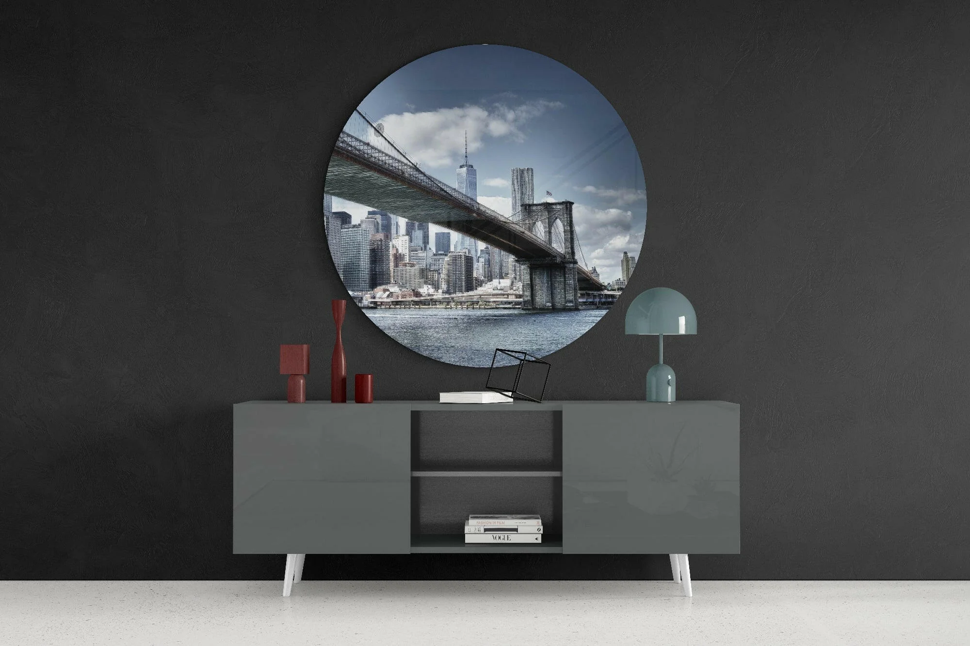 Brooklyn Bridge Glass Wall Art - Image 4