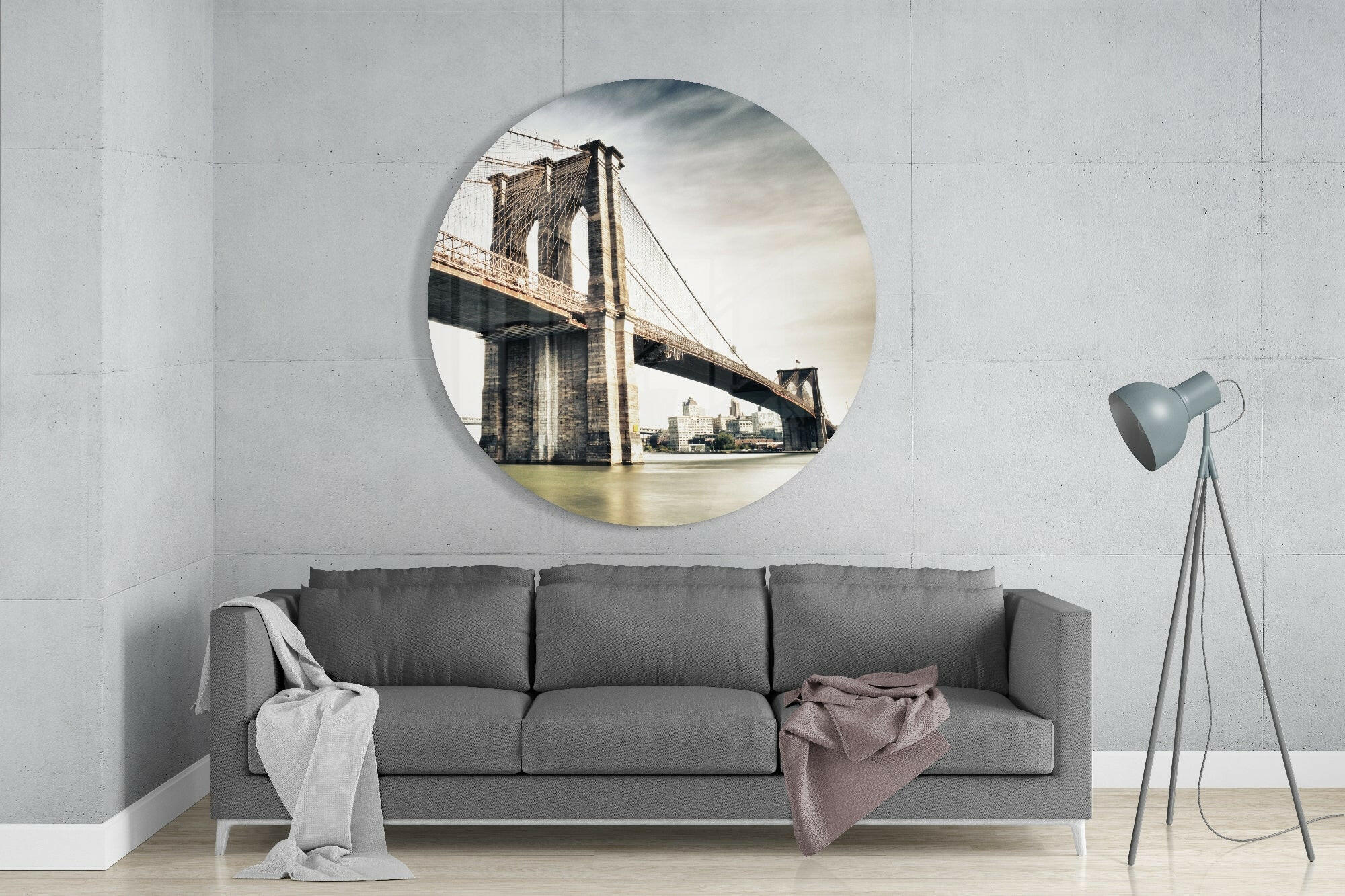 Brooklyn Bridge Glass Wall Art - Image 2