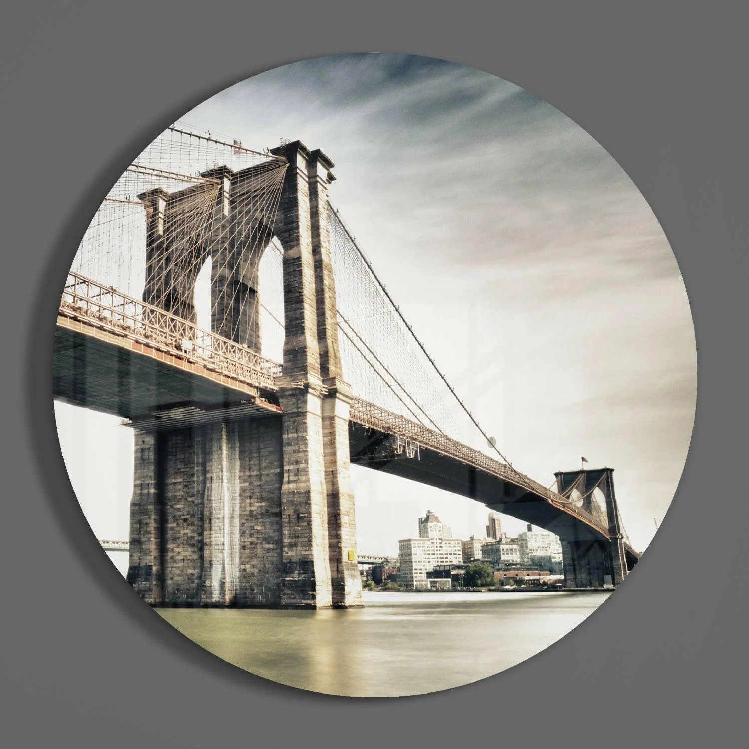 Brooklyn Bridge Glass Wall Art - Image 3