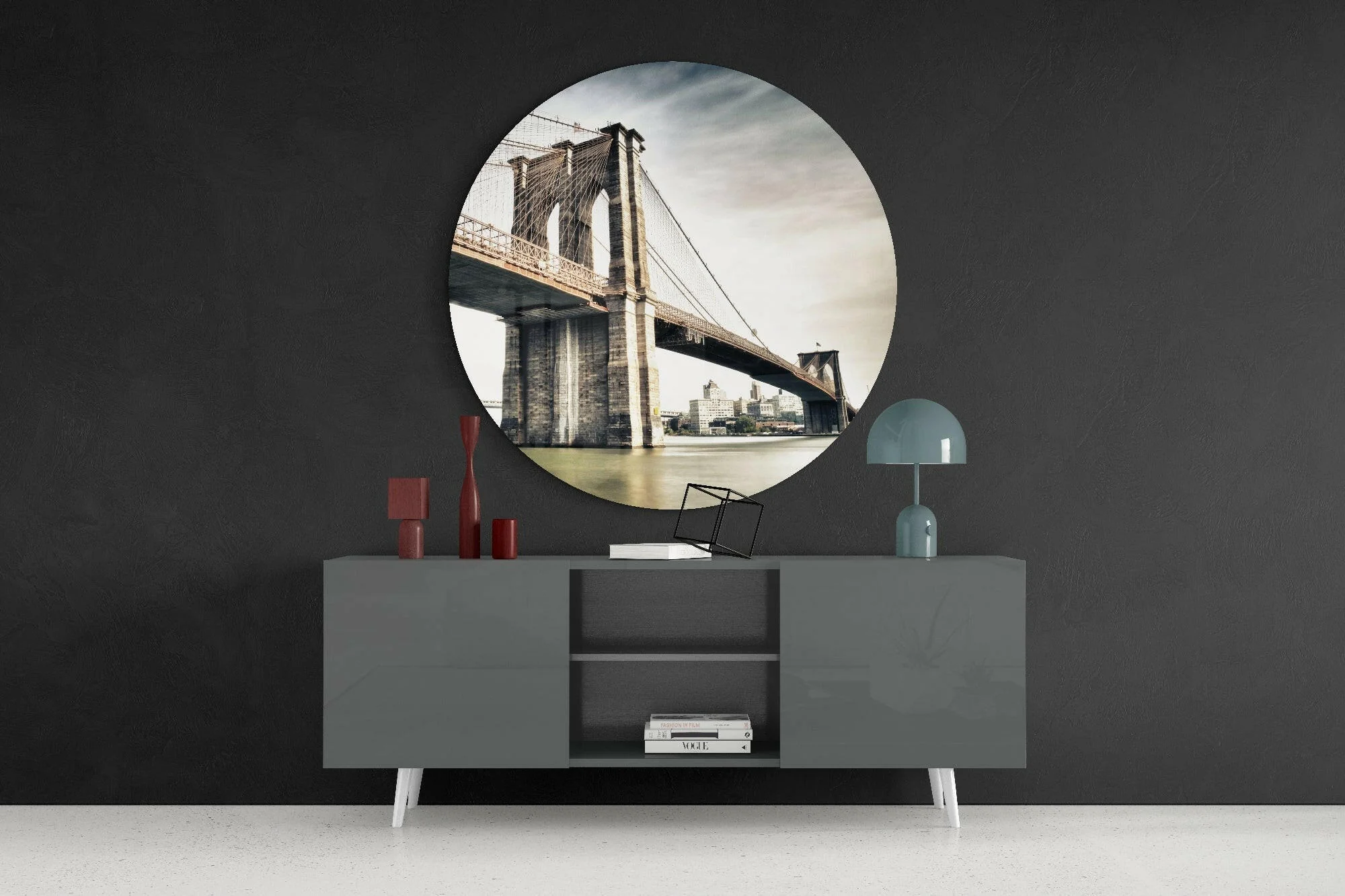 Brooklyn Bridge Glass Wall Art - Image 4