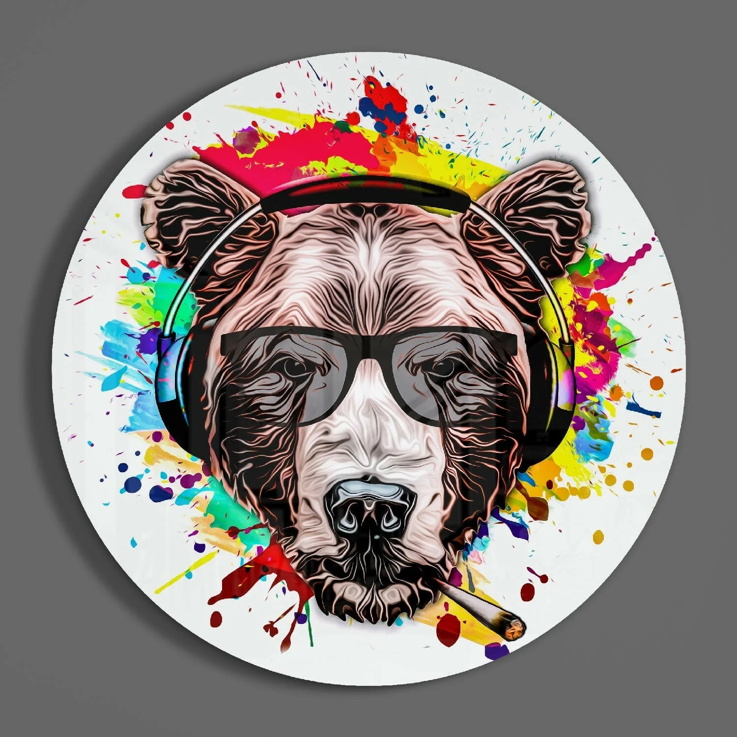 Musician Bear Glass Wall Art - Image 3