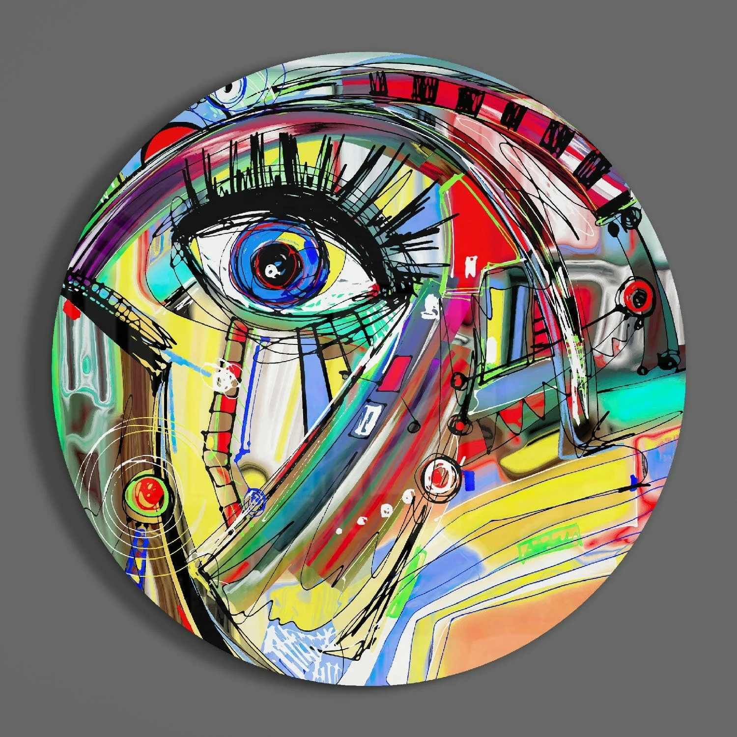Abstract Complex Glass Wall Art - Image 2