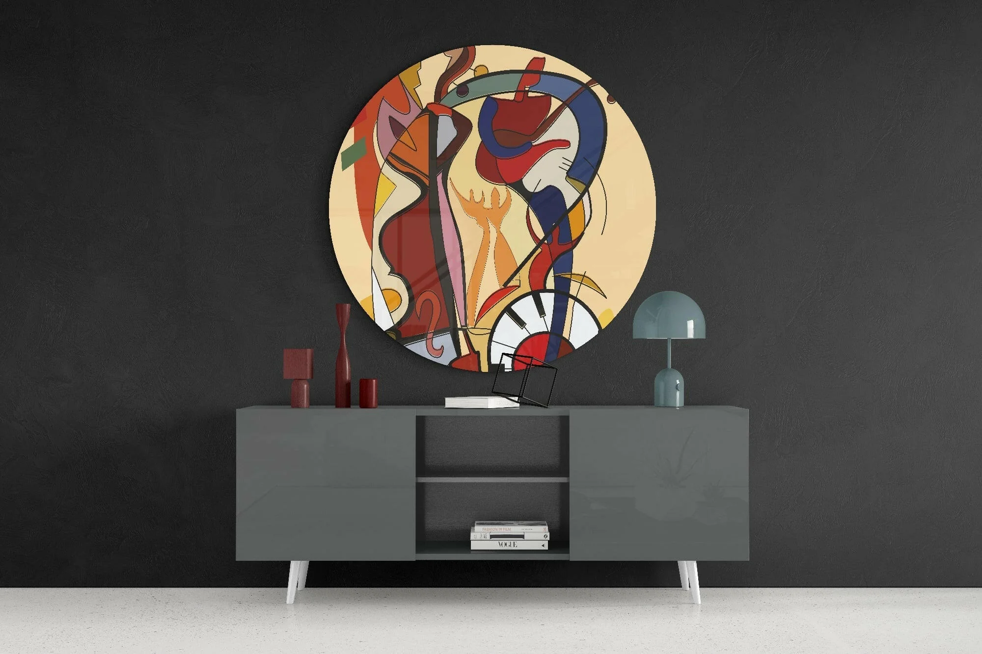 Spirit of Lines Glass Wall Art - Image 4