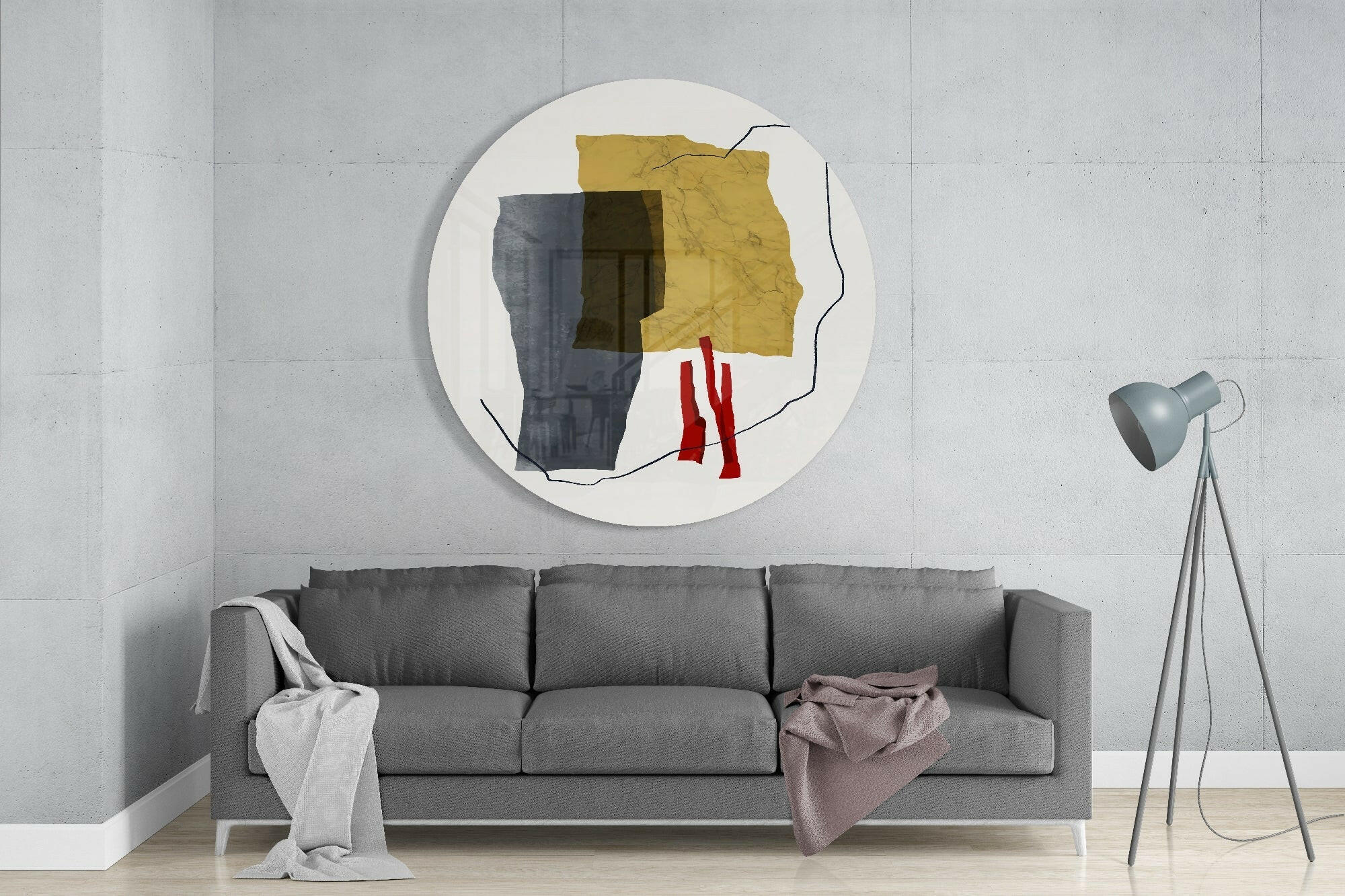 Abstract Pieces Glass Wall Art - Image 2