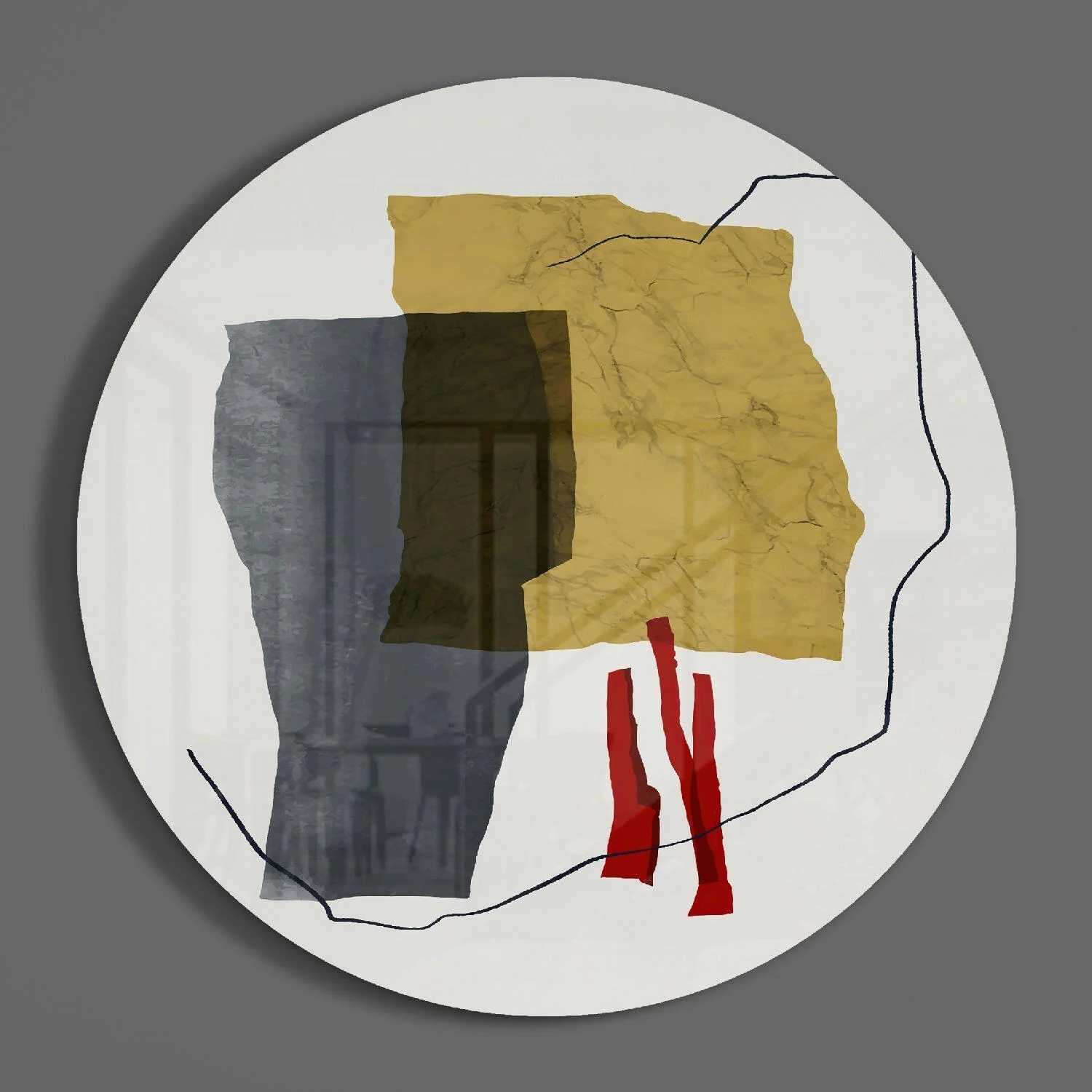 Abstract Pieces Glass Wall Art - Image 3