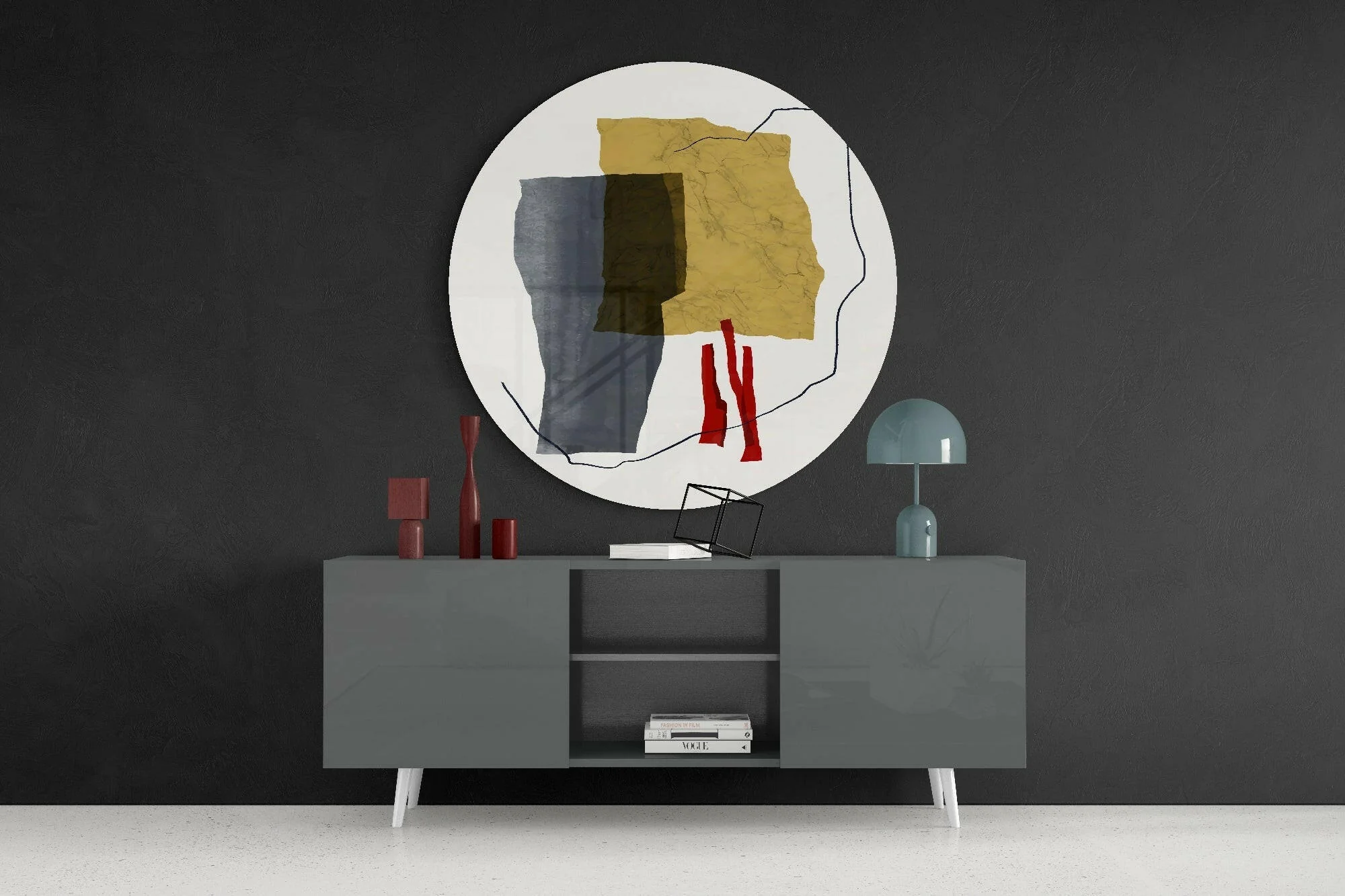 Abstract Pieces Glass Wall Art - Image 4