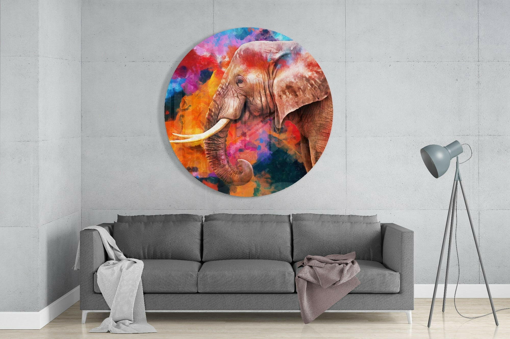Elephant Sash Glass Wall Art - Image 2