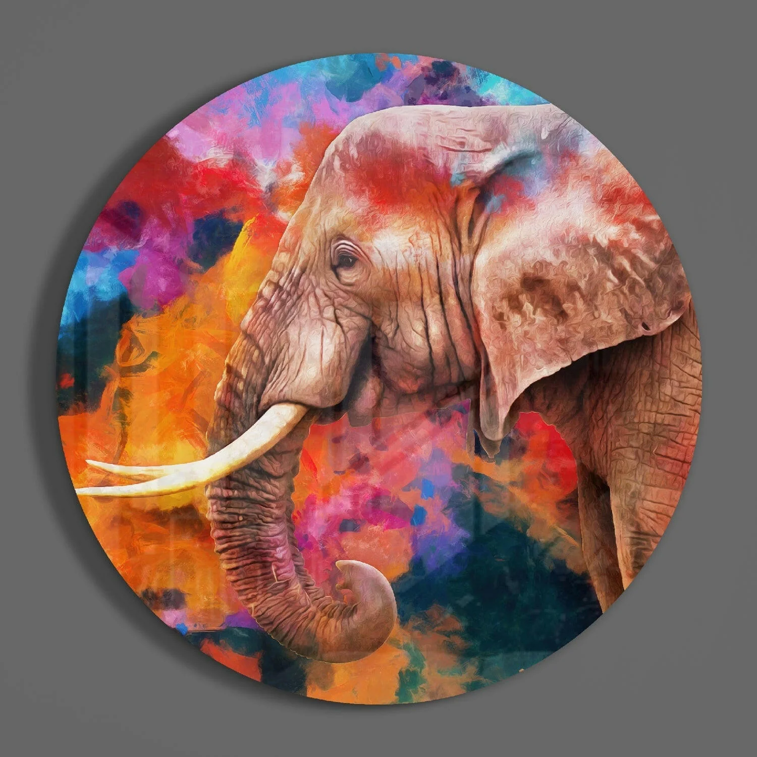Elephant Sash Glass Wall Art - Image 3