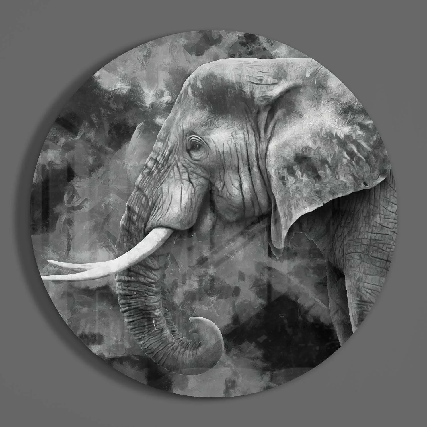 Elephant Glass Wall Art - Image 3