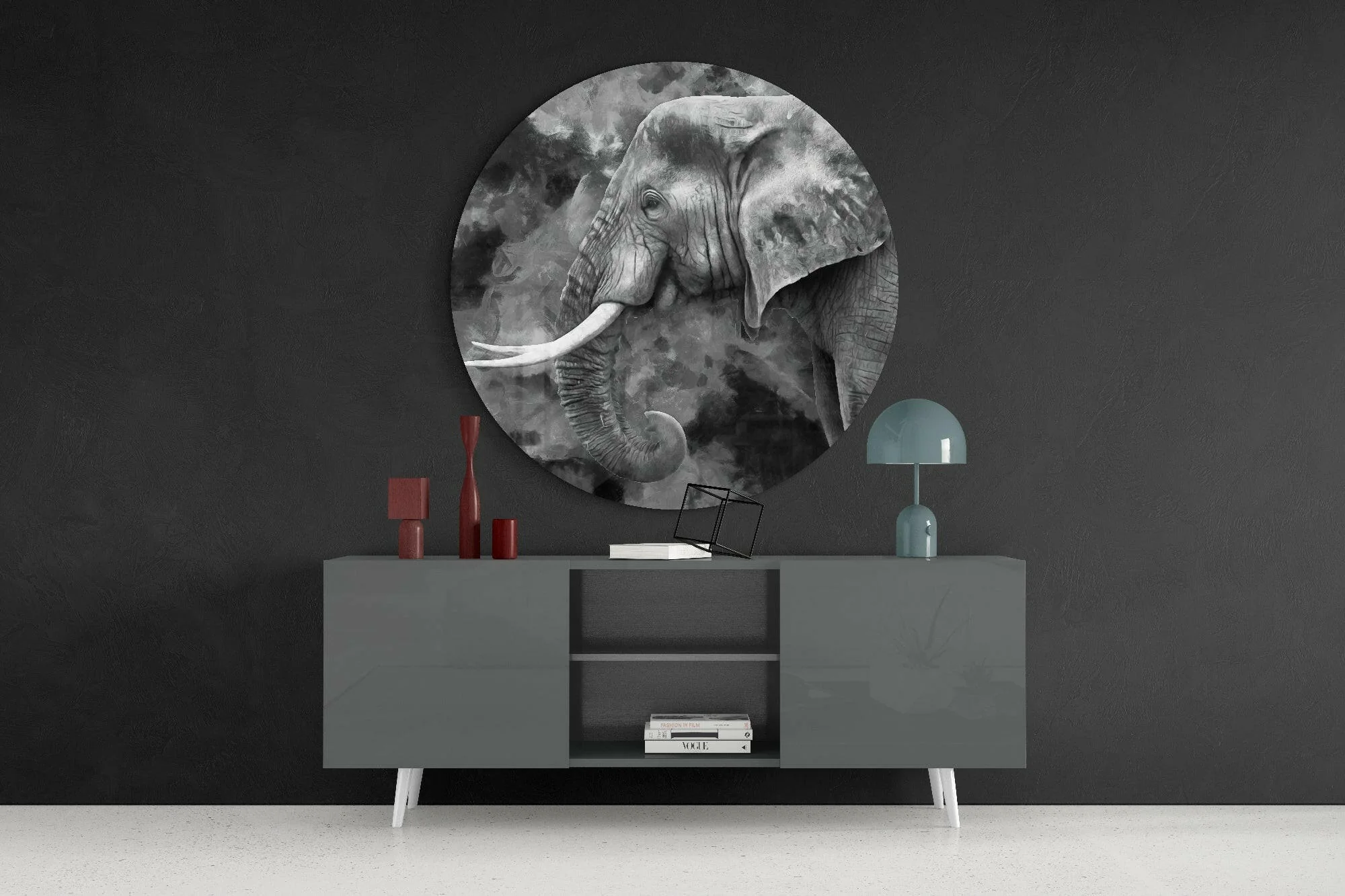 Elephant Glass Wall Art - Image 4