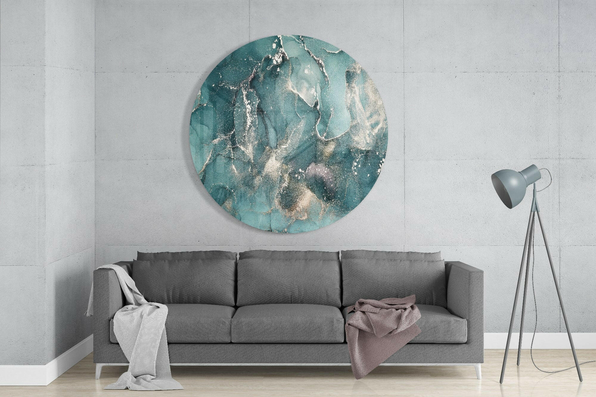 Abstract Flow Glass Wall Art - Image 3