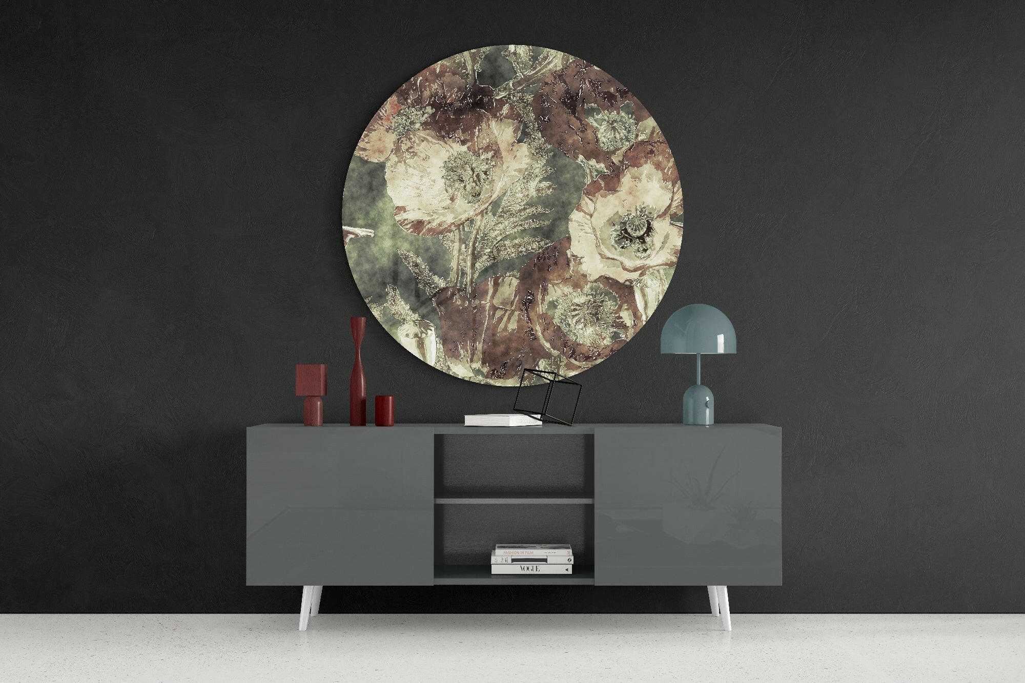 Abstract Flower Glass Wall Art - Image 4
