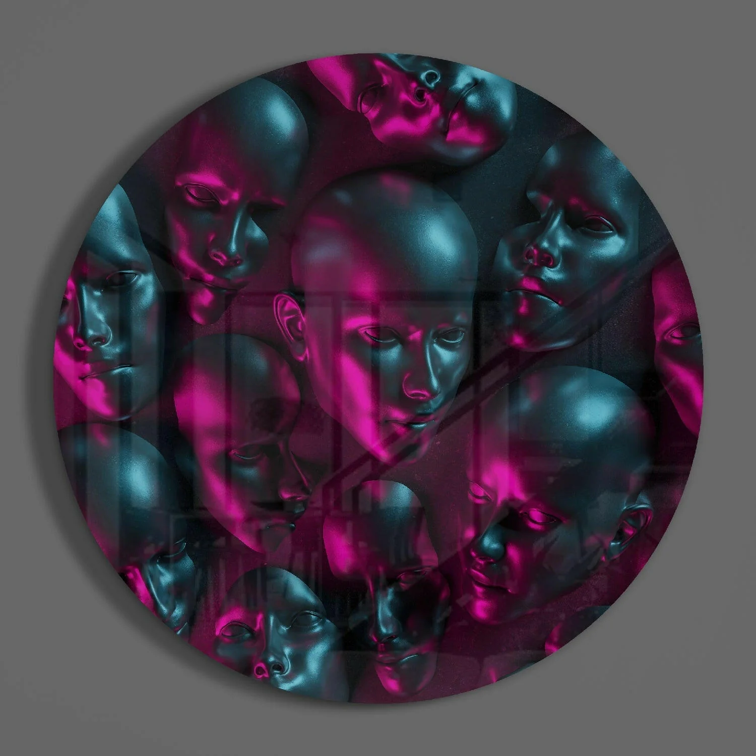 Faces Glass Wall Art - Image 3