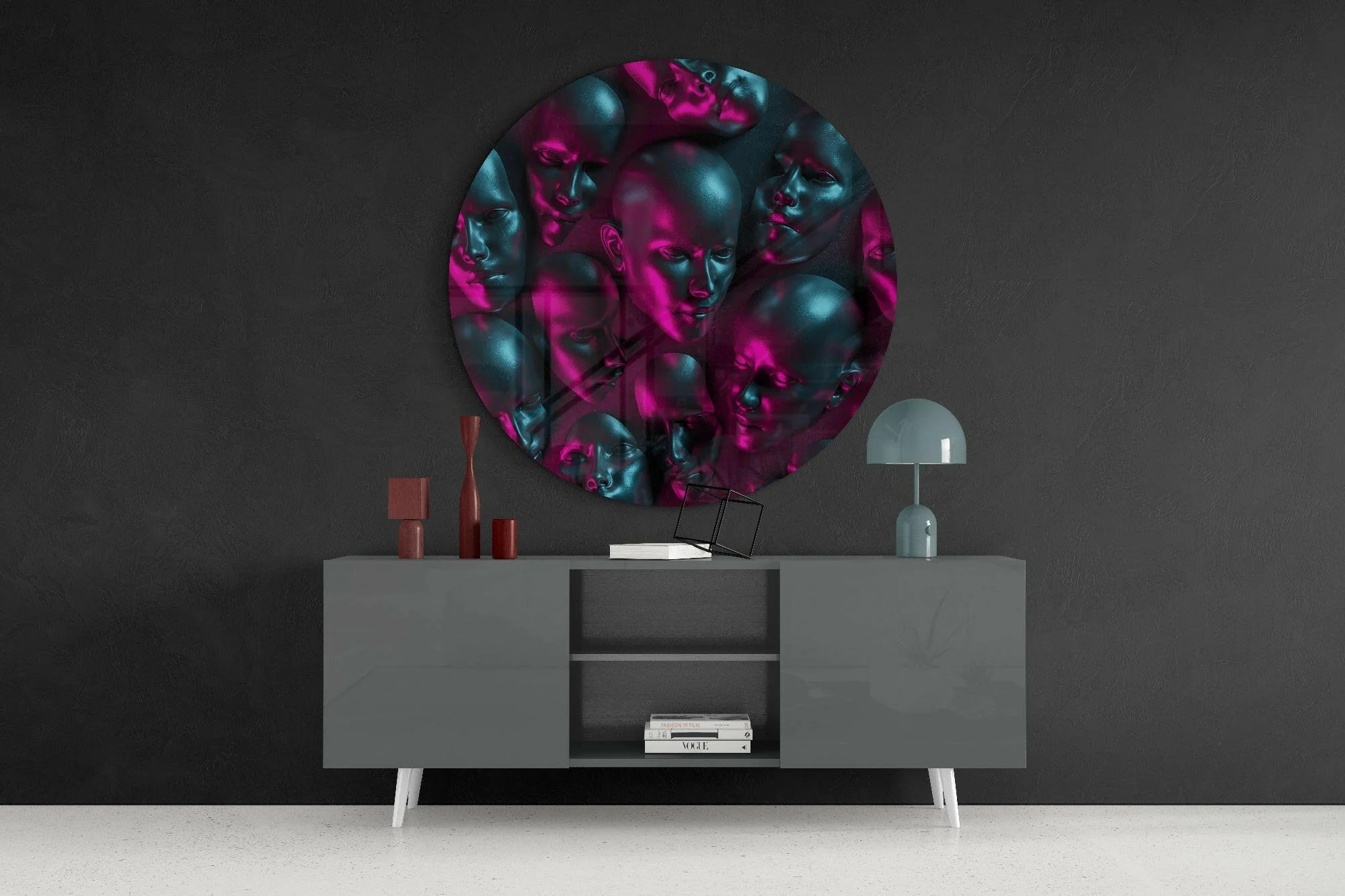 Faces Glass Wall Art - Image 4