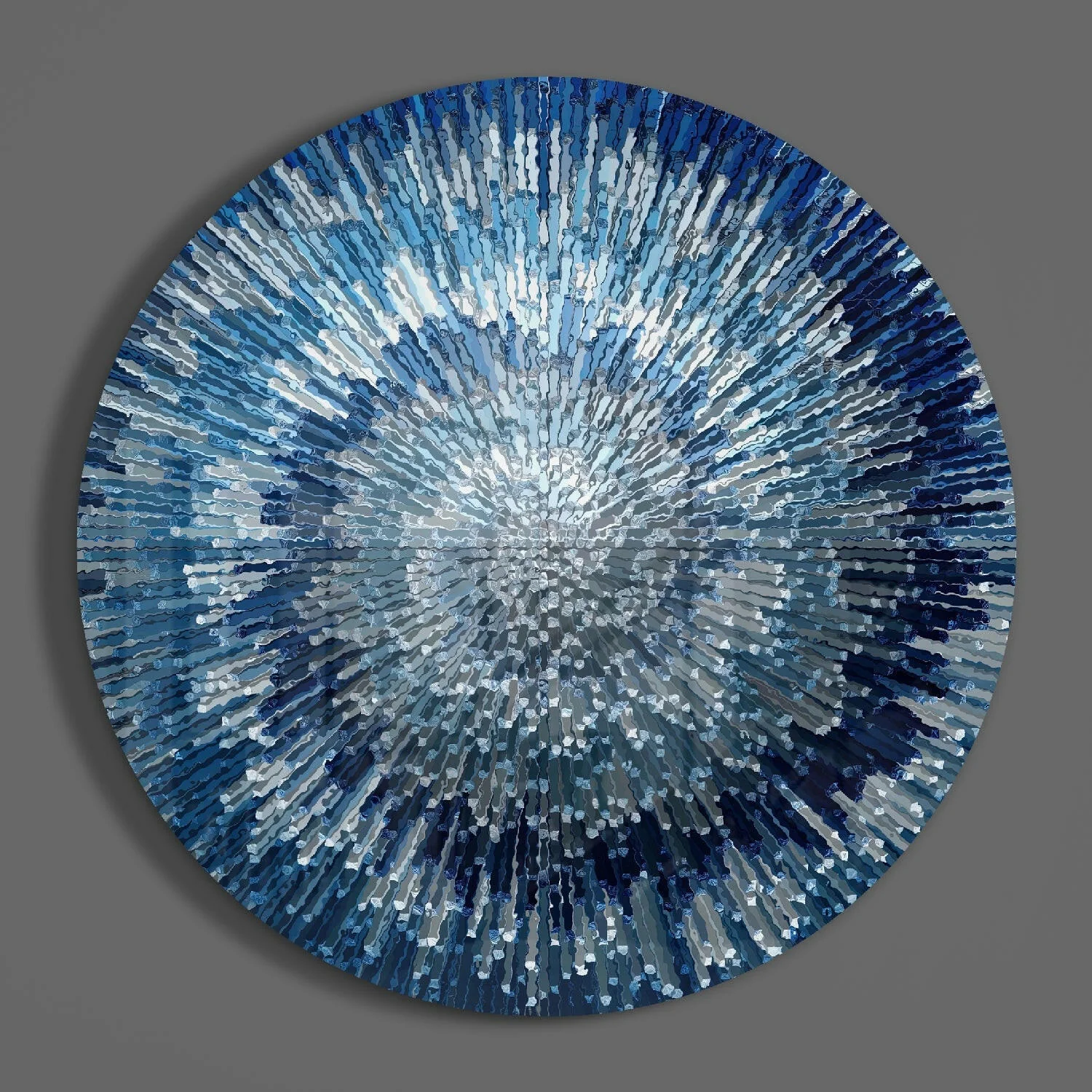 Blue Splash Glass Wall Art - Image 3