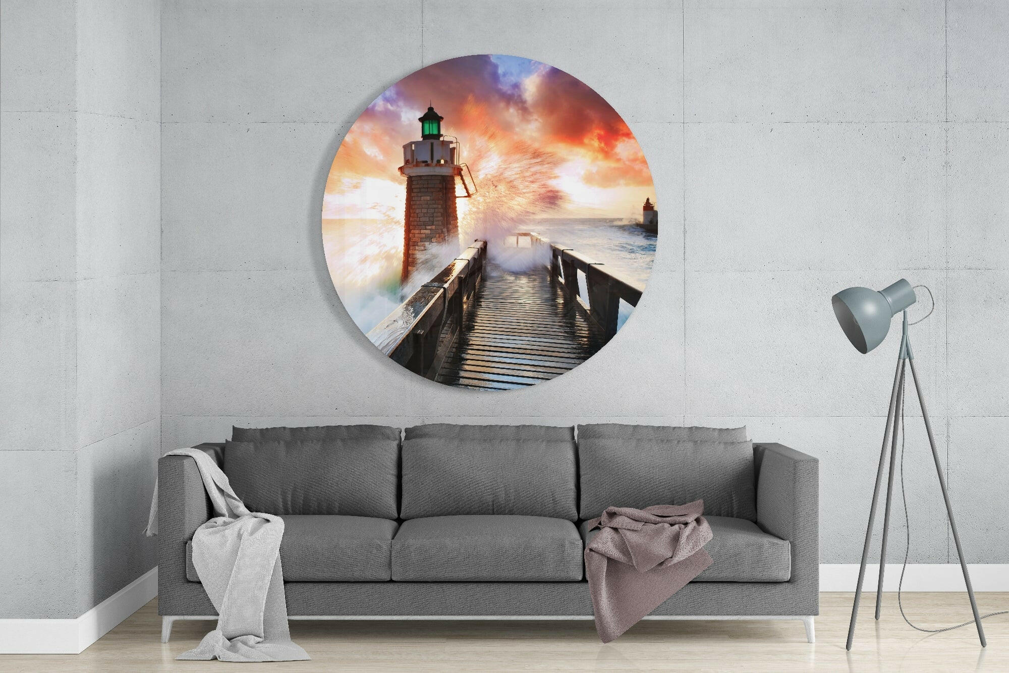Lighthouse Glass Wall Art - Image 2