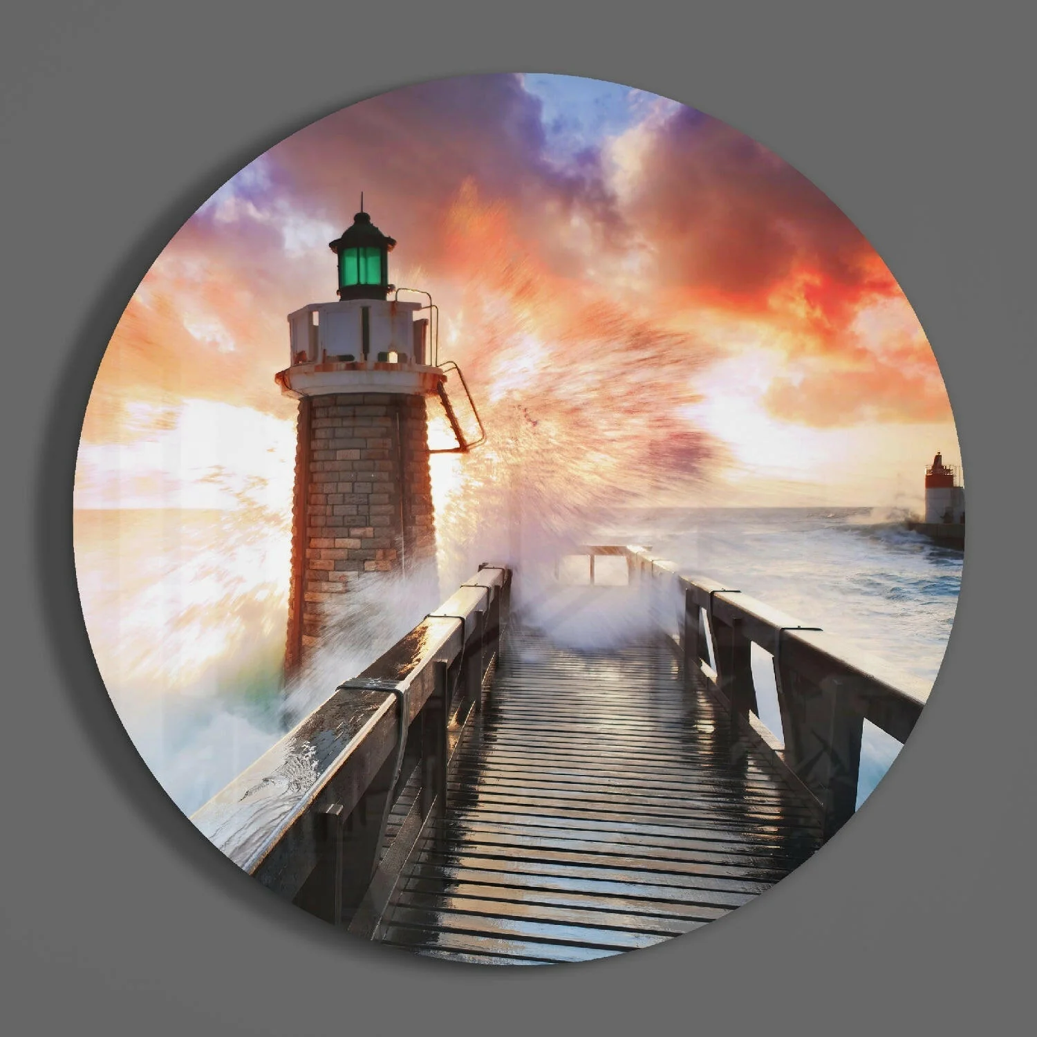 Lighthouse Glass Wall Art - Image 3