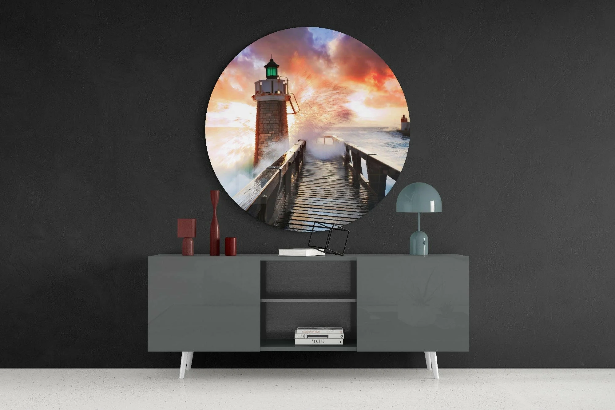 Lighthouse Glass Wall Art - Image 4