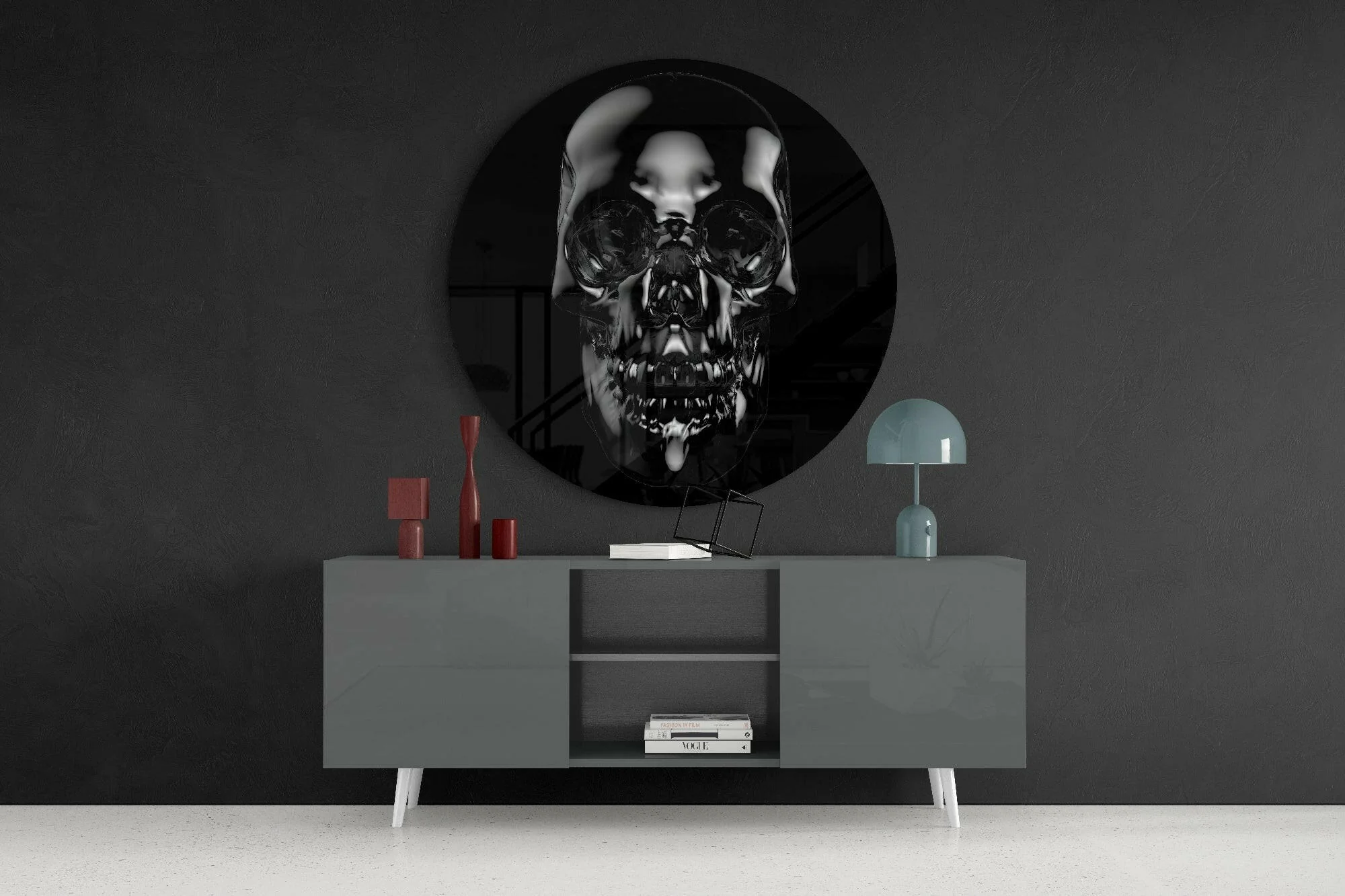 Skull Glass Wall Art - Image 4