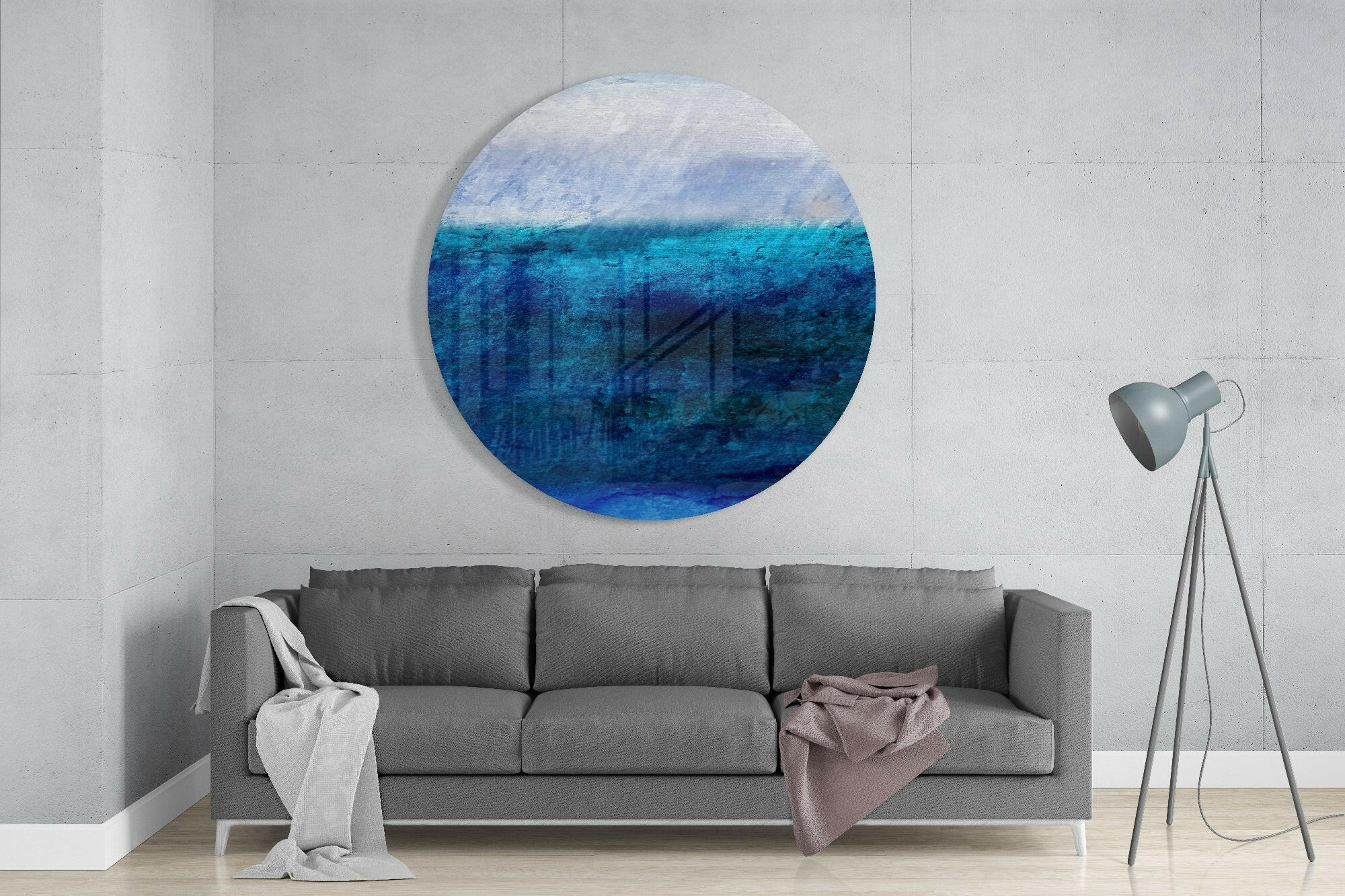 Blue Tones Glass Wall Art - Image 2