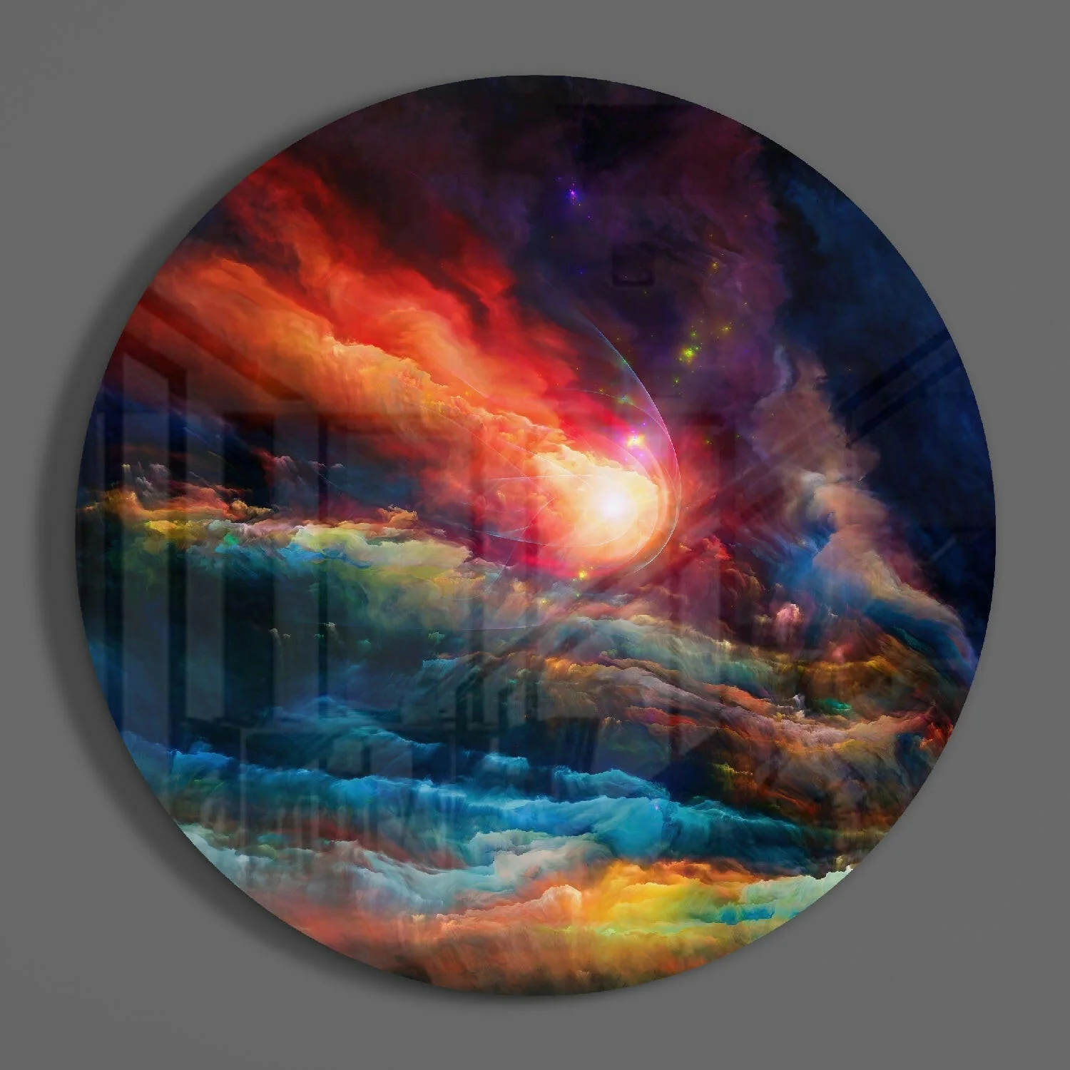 Colors in Space Glass Wall Art - Image 3