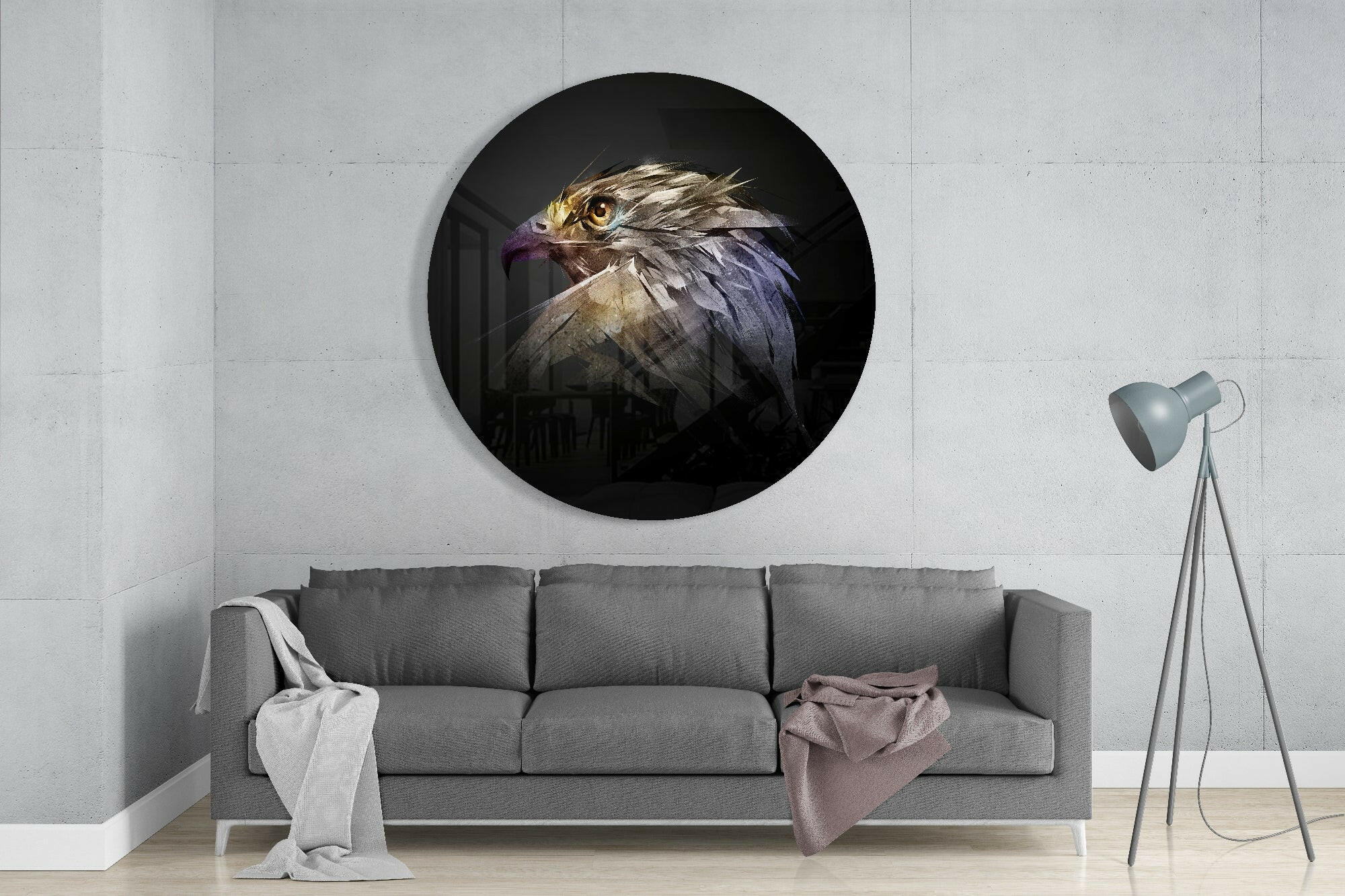 Falcon Glass Wall Art - Image 2