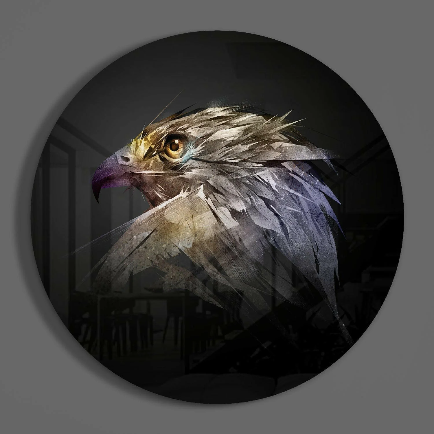 Falcon Glass Wall Art - Image 3