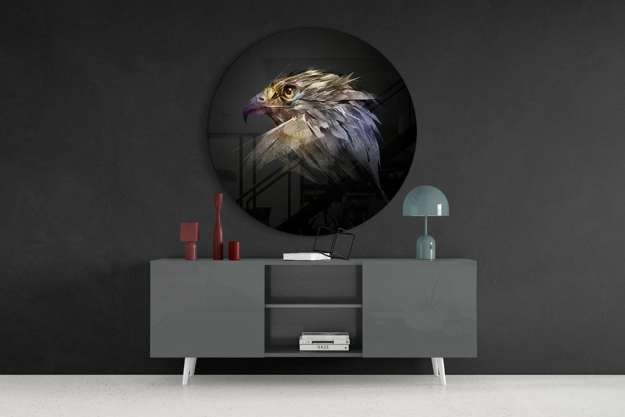 Falcon Glass Wall Art - Image 4