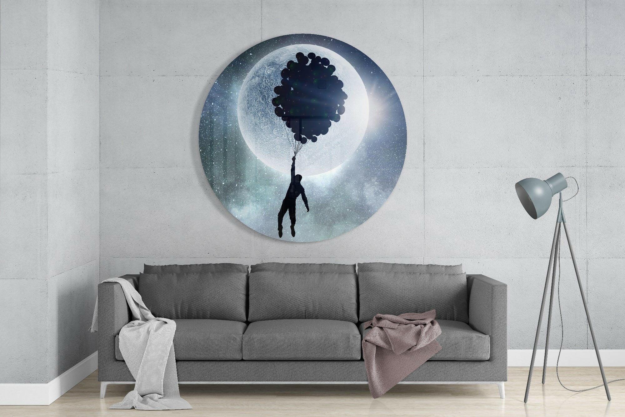 Full Moon Glass Wall Art - Image 2