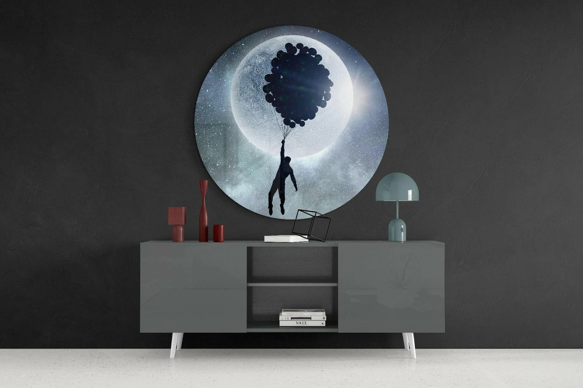 Full Moon Glass Wall Art - Image 4