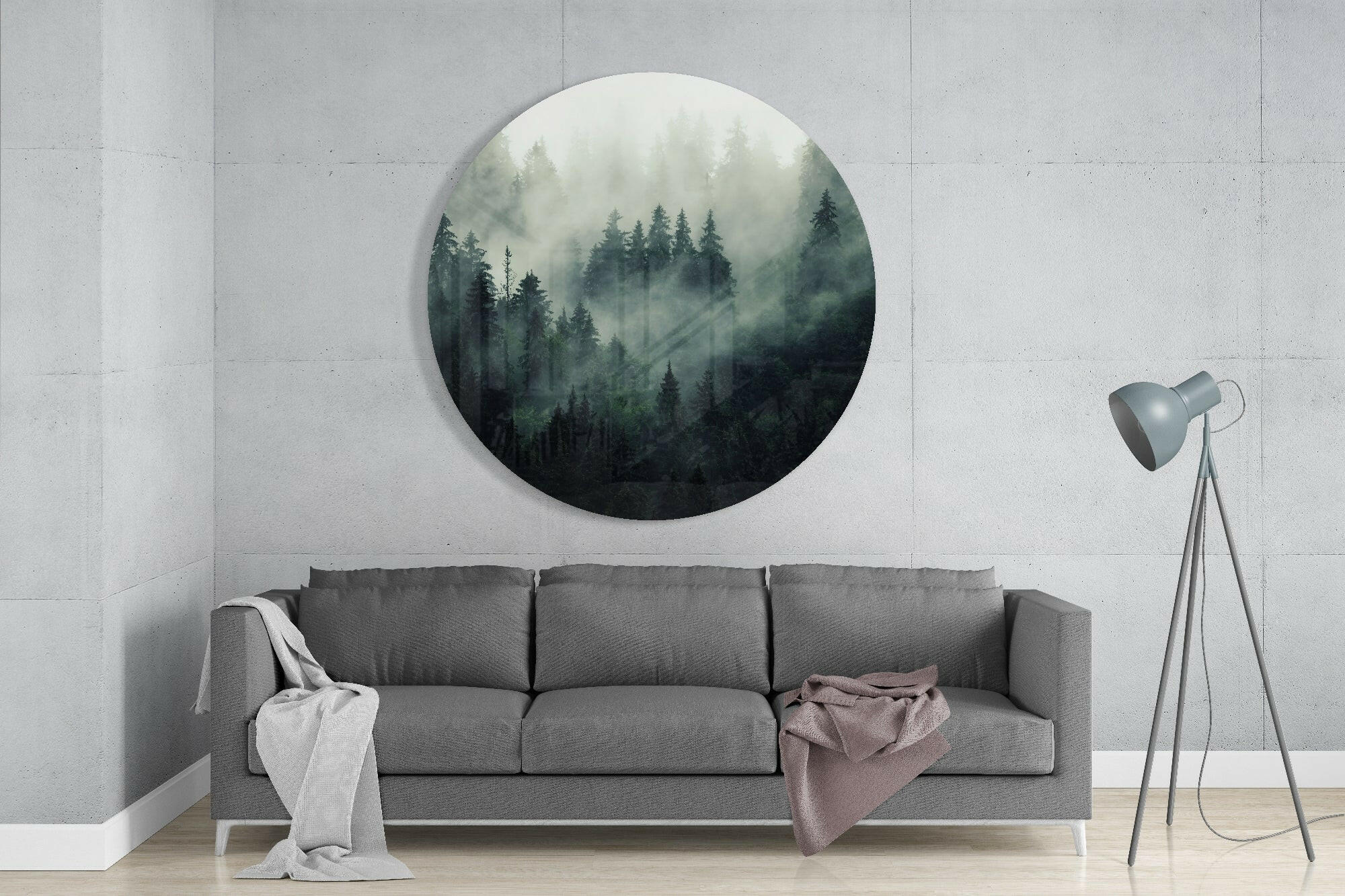 Foggy Forest Glass Wall Art - Image 2