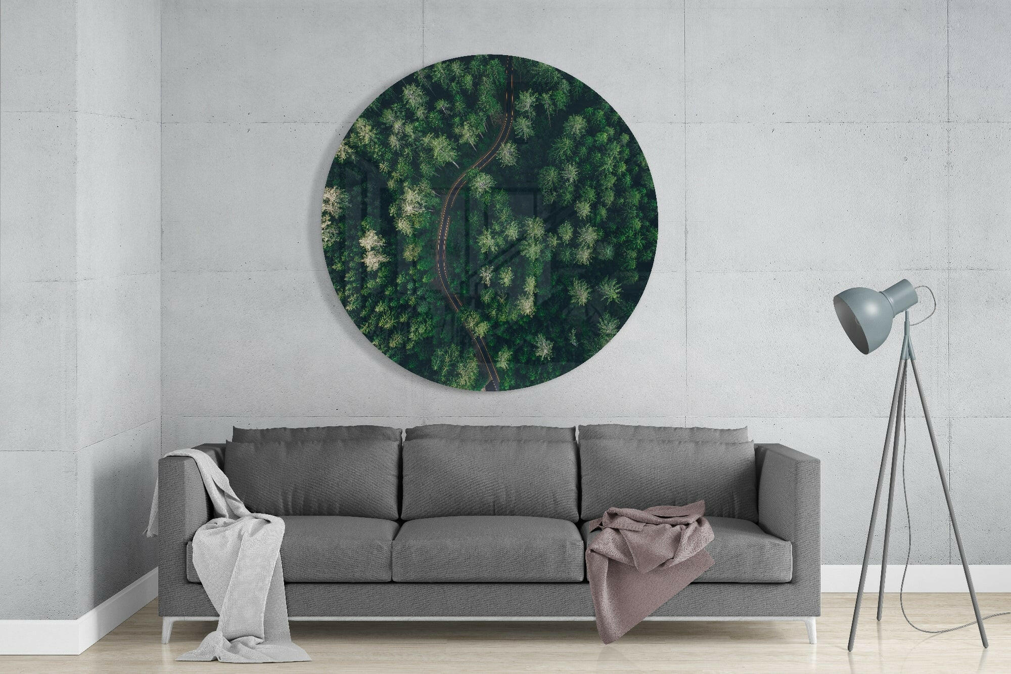 Green Forest Glass Wall Art - Image 2